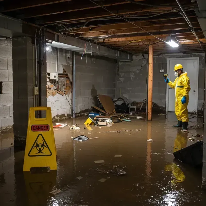 Flooded Basement Electrical Hazard in Lake Lorraine, FL Property