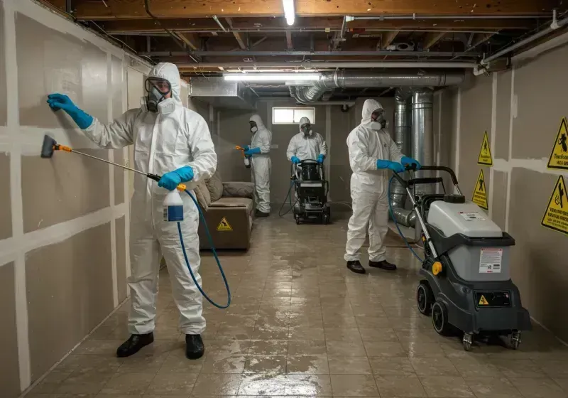 Basement Moisture Removal and Structural Drying process in Lake Lorraine, FL